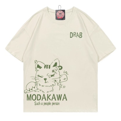 MODAKAWA DRAB グランピーキャット グラフィックTシャツ - ベージュ - 5XL - image 4