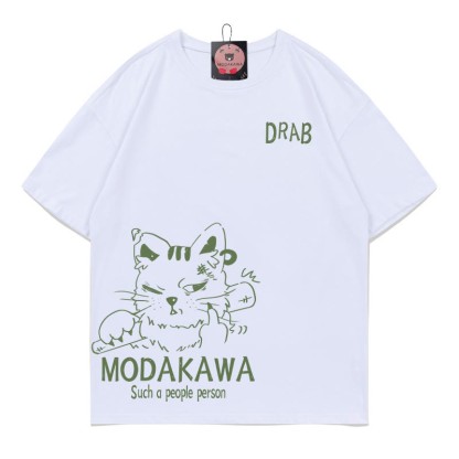 MODAKAWA DRAB グランピーキャット グラフィックTシャツ - 白 - 5XL - image 3