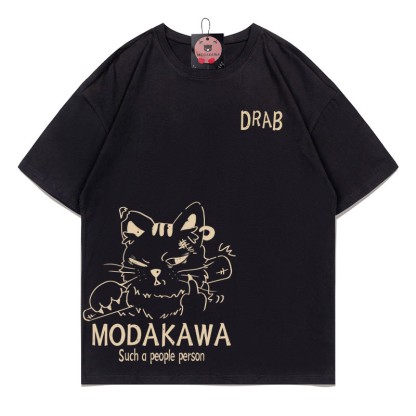 MODAKAWA DRAB グランピーキャット グラフィックTシャツ - 黒 - 5XL - image 2