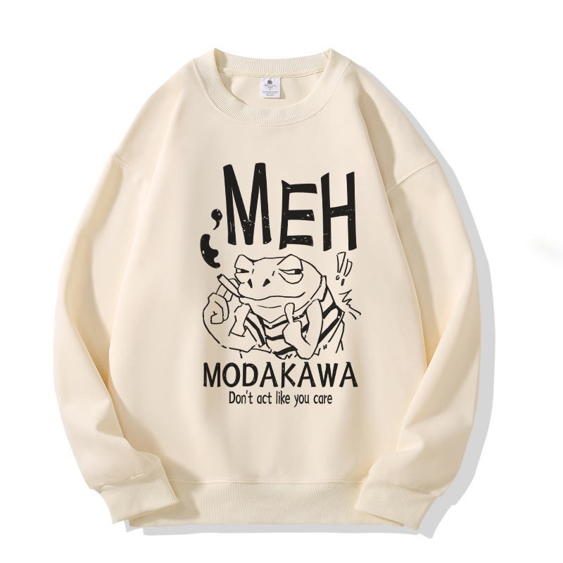 MODAKAWA MEH グランピー・スモーキング・フロッグ グラフィック ユニセックス スウェットシャツ - Beige - 5XL - image 1