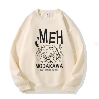 MODAKAWA MEH グランピー・スモーキング・フロッグ グラフィック ユニセックス スウェットシャツ - Beige - 5XL - image 1