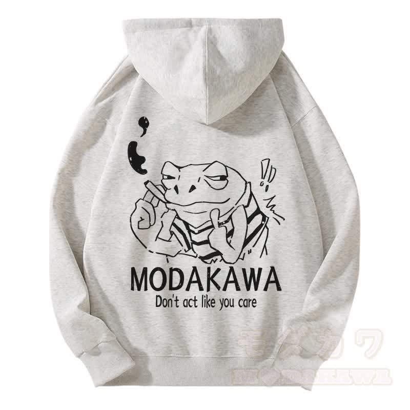 MODAKAWA MEH グランピー・スモーキング・フロッグ グラフィック フリース 裏地 ジップアップ パーカー スウェットシャツ - グレー - 5XL - image 2