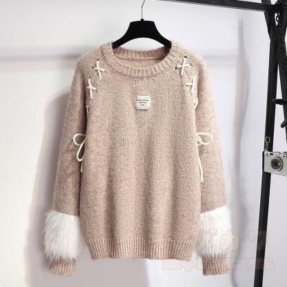 ニットセーターベルトショーツツーピース - セーター - XL - image 2