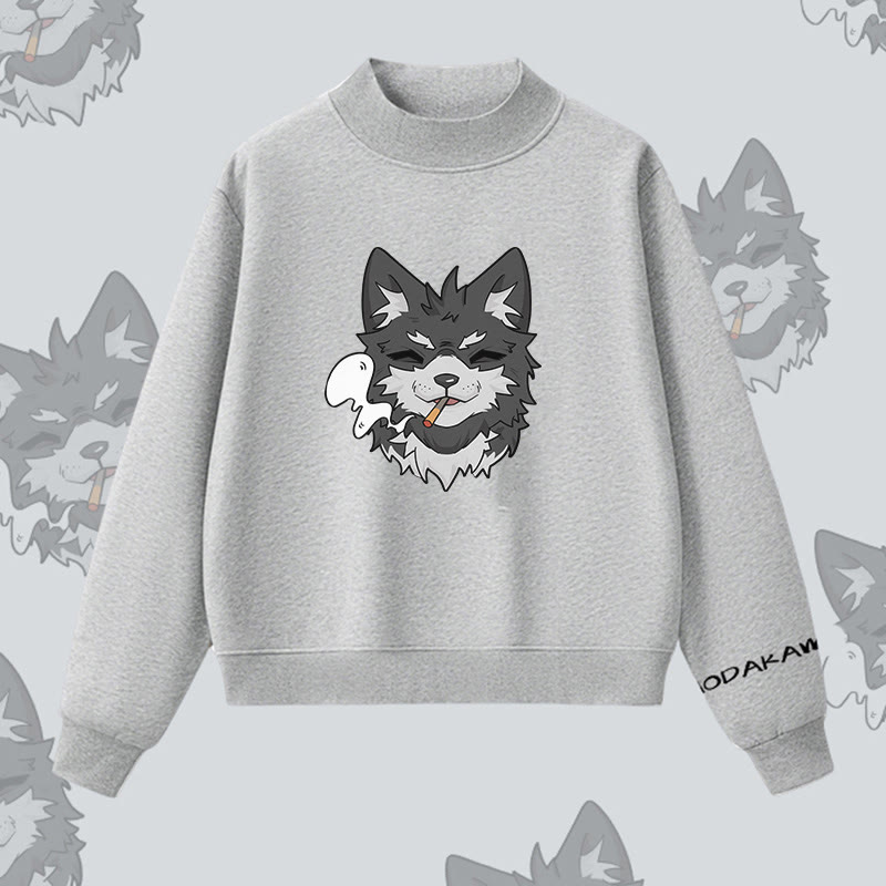 MODAKAWA スモーキングパピー グラフィック 裏起毛 スウェットシャツ - Grey - L - image 1