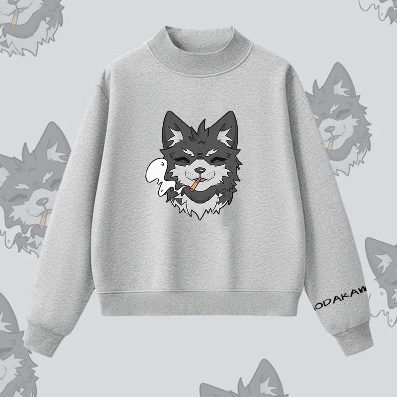 MODAKAWA スモーキングパピー グラフィック 裏起毛 スウェットシャツ - Grey - L - image 1