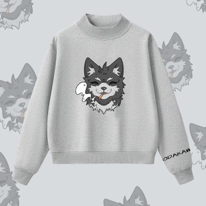 MODAKAWA スモーキングパピー グラフィック 裏起毛 スウェットシャツ - Grey - L - image 1