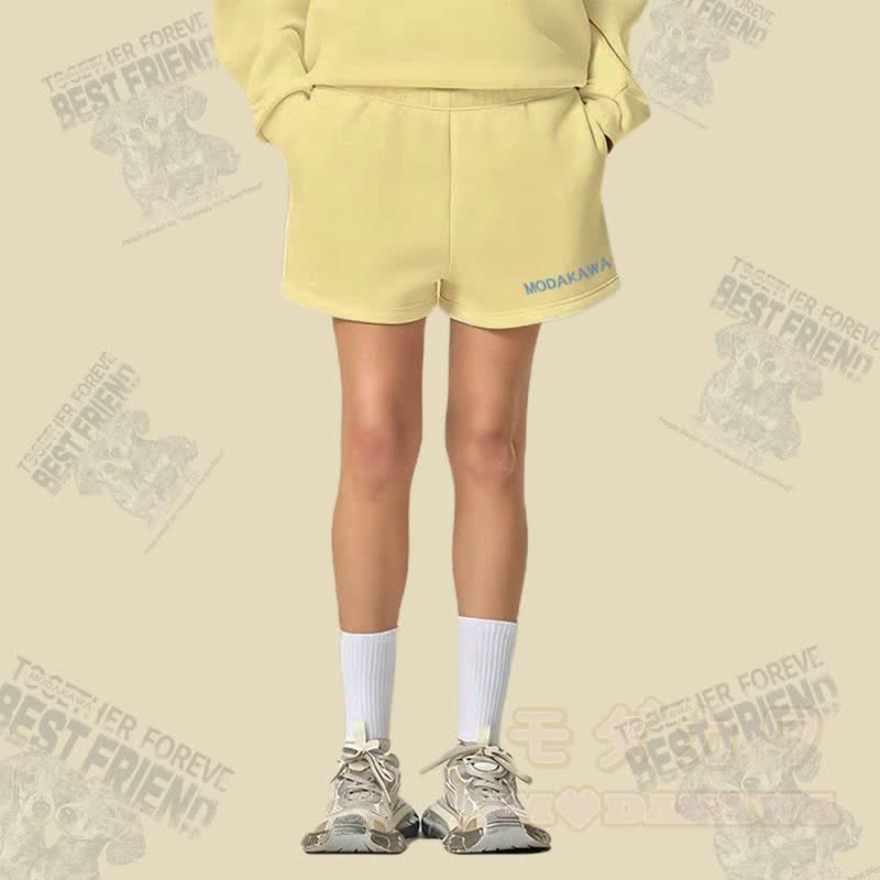 MODAKAWA レターグラフィック 厚手裏起毛ショートパンツ - image 1