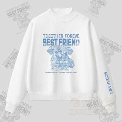MODAKAWA BEST FRIEND パピーグラフィック 裏起毛スウェットシャツ - 白 - L - image 2