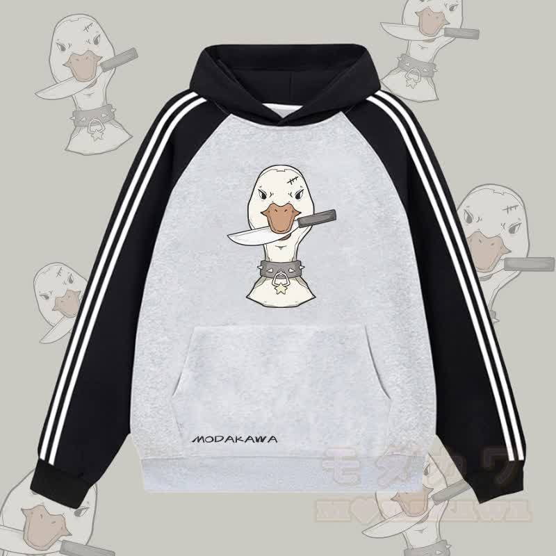 MODAKAWA グースウィズナイフ グラフィックカラーブロック フリース 裏地 パーカー - グレー - 2XL - image 2