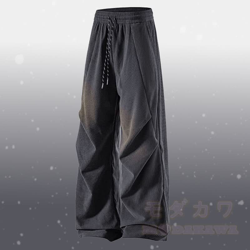 グラデーションファジーセーターコーデュロイパンツツーピース - グレーのパンツ - 3XL - image 8