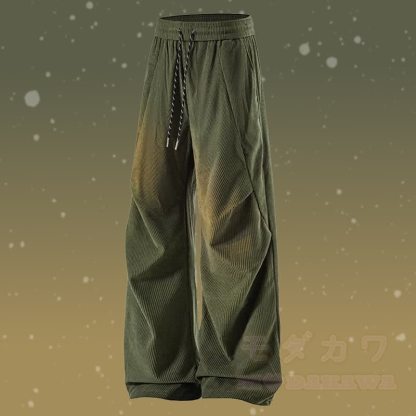 グラデーションファジーセーターコーデュロイパンツツーピース - グリーンパンツ - 3XL - image 7