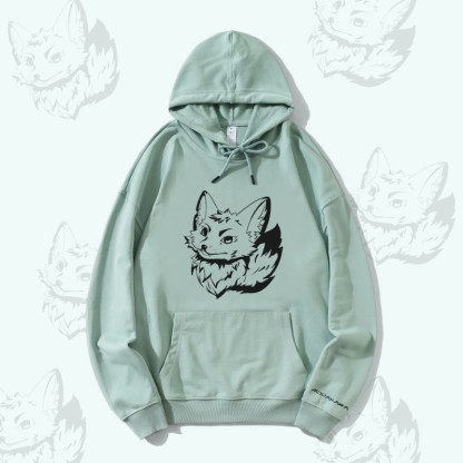 MODAKAWA アークティックフォックス グラフィック ストリートウェア プルオーバー パーカー - Green - 5XL - image 1