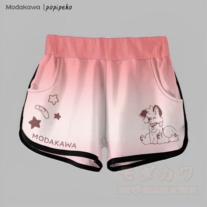 MODAKAWA X popipeko グラデーション タンアウト パピー グラフィック ショーツ - ピンク - 5XL - image 4