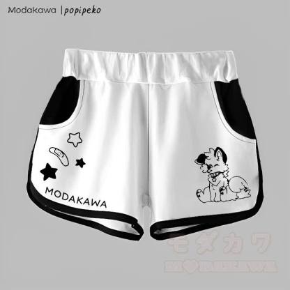 MODAKAWA X popipeko グラデーション タンアウト パピー グラフィック ショーツ - 白 - 5XL - image 6