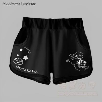 MODAKAWA × popipeko グラデーション プレイフルパピーグラフィックショーツ - 黒 - 5XL - image 7