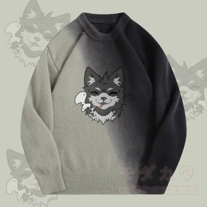 MODAKAWA コーダスモーキンググラデーションニットセーター - 緑 - 2XL - image 2