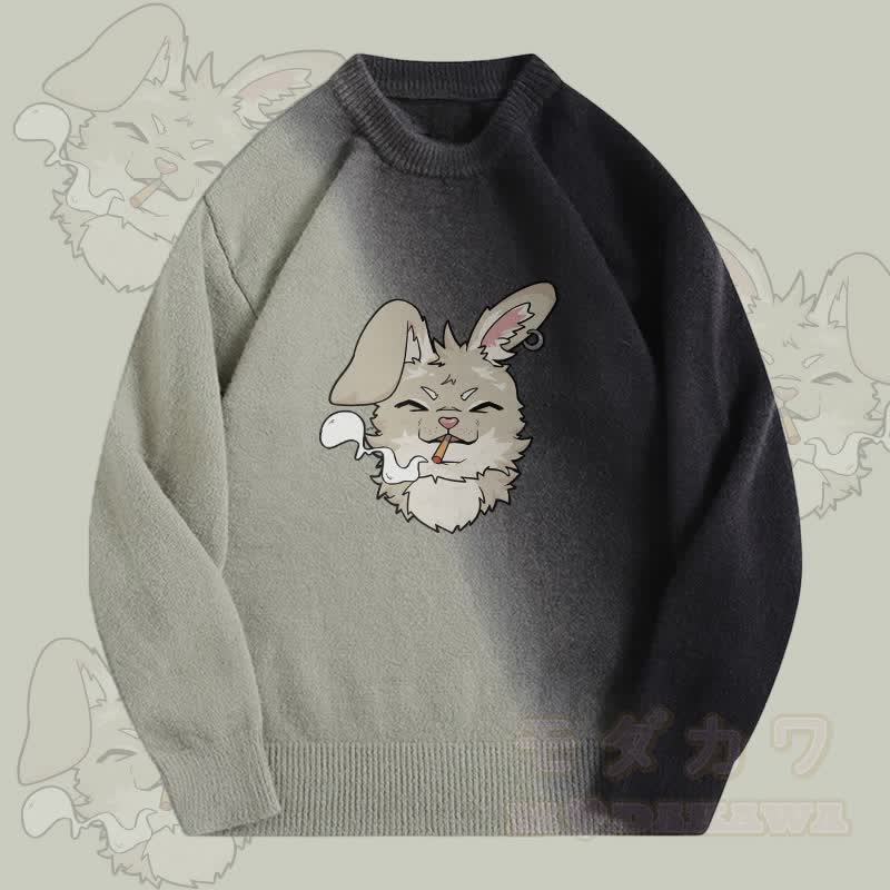 MODAKAWA ナビ スモーキンググラデーションニットセーター - 緑 - 2XL - image 1