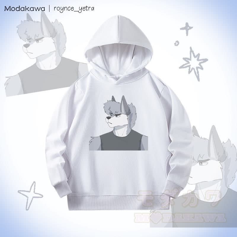 MODAKAWA X roynce_yetra ロイ・フラウンス グラフィック綿パーカー サイドポケット付き - 白 - 5XL - image 2
