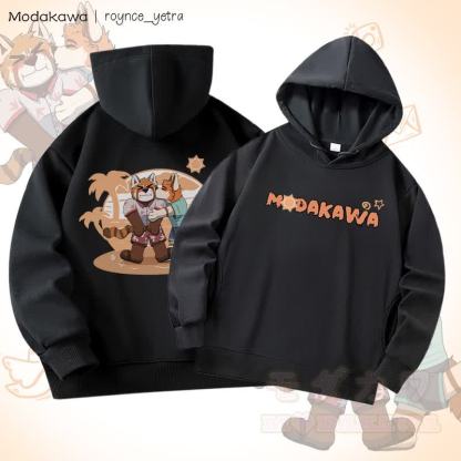 MODAKAWA X roynce_yetra Anderson Kisses Felipe グラフィック綿パーカー サイドポケット付き - ブラックB - 5XL - image 2