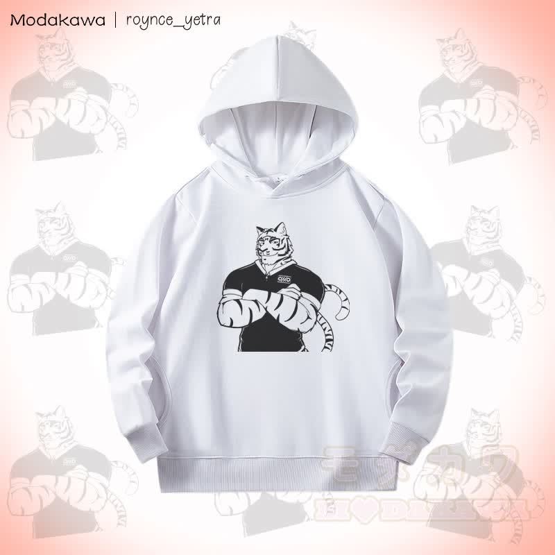 MODAKAWA X roynce_yetra Confident Tiger Graphic綿サイドポケット付き - 白 - 5XL - image 2