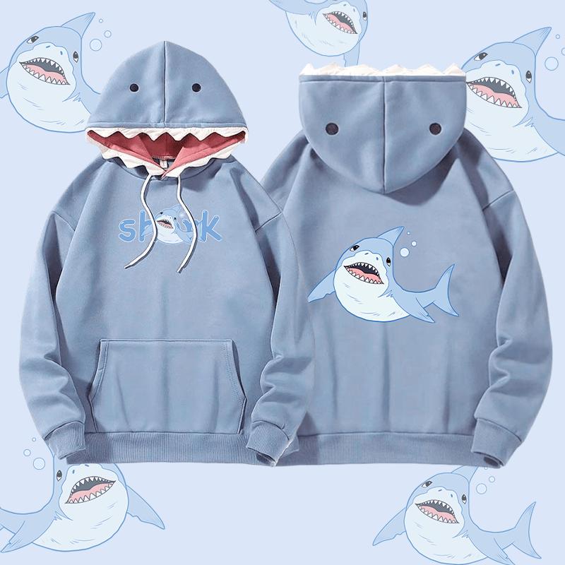 MODAKAWA スパイニードッグフィッシュ グラフィック ポケット パーカー - Blue - 2XL - image 1