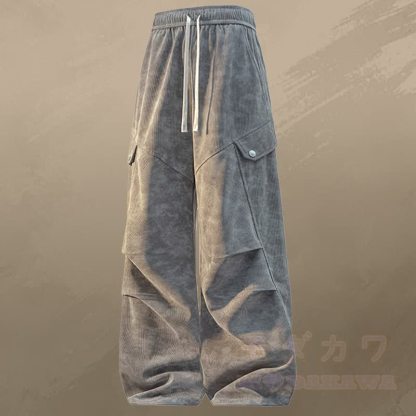 タイダイニットセーターカーゴパンツツーピース - グレーのパンツ - 3XL - image 9