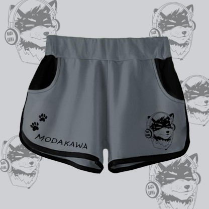 MODAKAWA グラデーション コーダ ヘッドホン付き グラフィック ショーツ - Dark Grey - 5XL - image 5