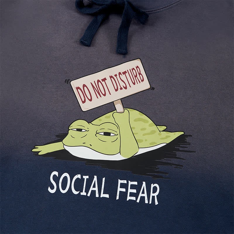DO NOT DISTURB SOCIAL FEAR カエルグラフィック グラデーション ストリートウェア パーカー - image 2