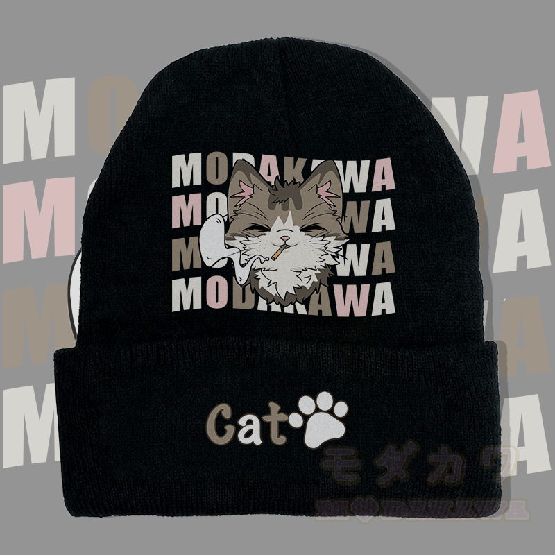 MODAKAWA スモーキングキティ グラフィックニット帽 - 黒 - 36～60センチ - image 4