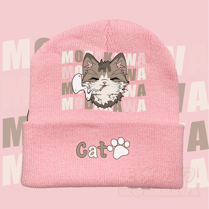 MODAKAWA スモーキングキティ グラフィックニット帽 - ピンク - 36～60センチ - image 2