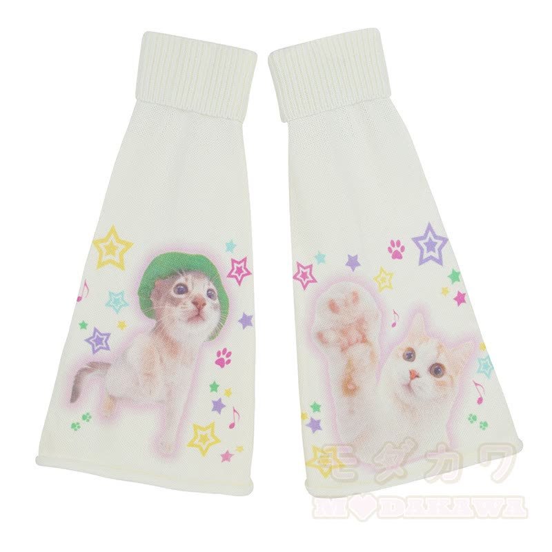 かわいい猫のニットレッグウォーマー - image 1