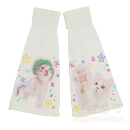 かわいい猫のニットレッグウォーマー - image 1