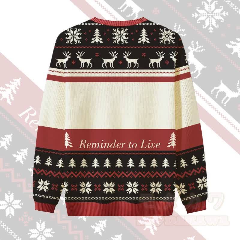 MODAKAWA REMINDER TO LIVE キャット・イン・ハット クリスマスグラフィックセーター - image 2