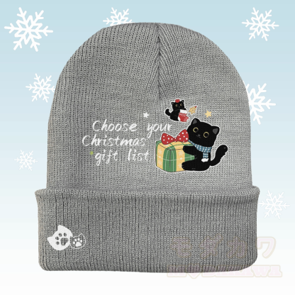 MODAKAWA クリスマス 黒猫 グラフィック ニット帽 - グレー - 36～60センチ - image 2