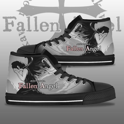 MODAKAWA Fallen Angel グラフィック ハイトップ キャンバスシューズ - Black - 44 - image 2