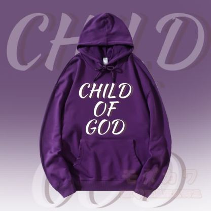 MODAKAWA CHILD OF GOD グラフィック ストリートウェア プルオーバー パーカー - ダークパープル - 5XL - image 2