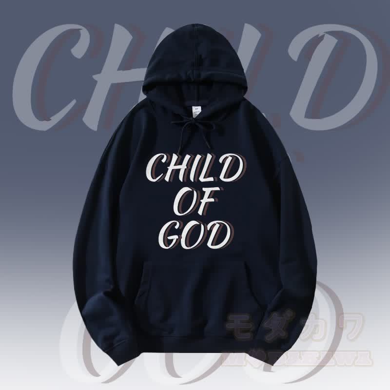 MODAKAWA CHILD OF GOD グラフィック ストリートウェア プルオーバー パーカー - 紫がかった青 - 5XL - image 1
