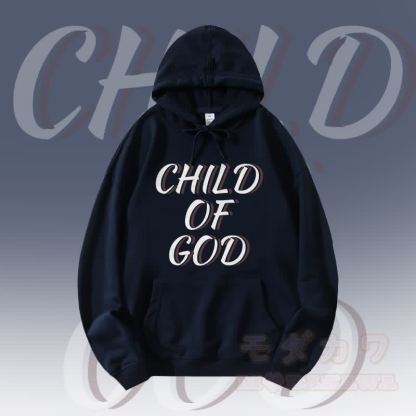 MODAKAWA CHILD OF GOD グラフィック ストリートウェア プルオーバー パーカー - 紫がかった青 - 5XL - image 1