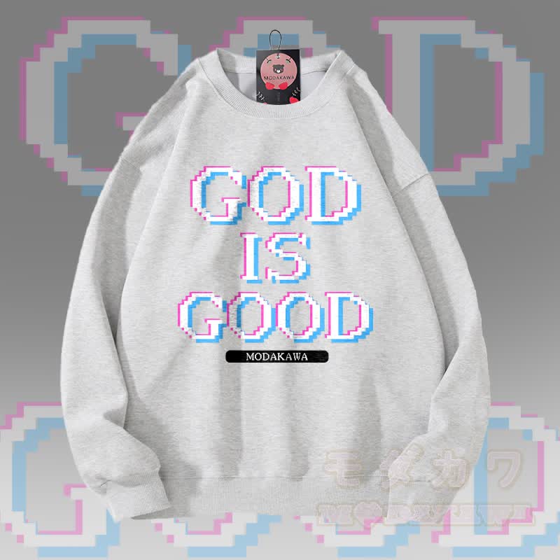 MODAKAWA GOD IS GOOD グラフィック ユニセックス スウェットシャツ - グレー - 5XL - image 2