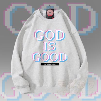 MODAKAWA GOD IS GOOD グラフィック ユニセックス スウェットシャツ - グレー - 5XL - image 2