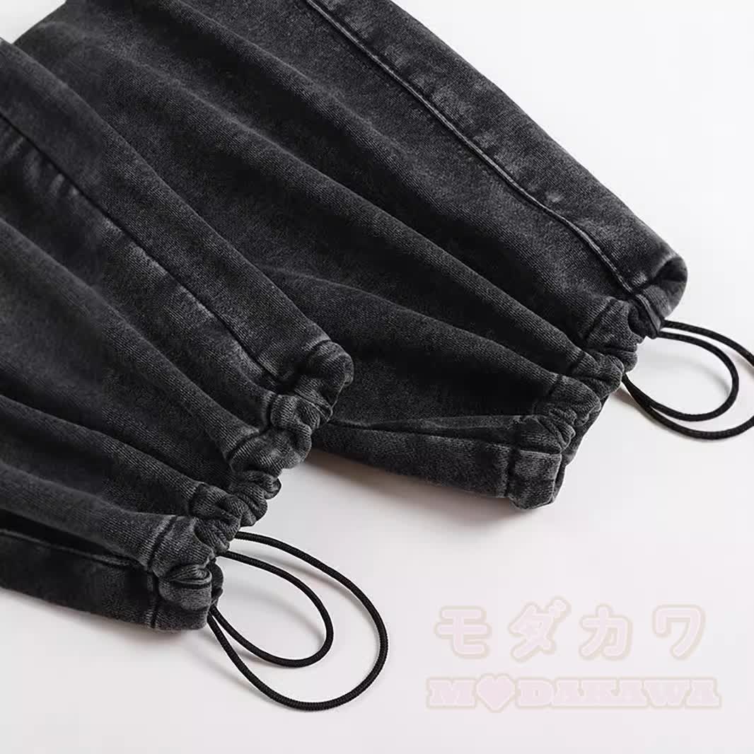 MODAKAWA フロッグウィズガングラフィック ヴィンテージウォッシュ アジャスタブルヘムパンツ - image 4