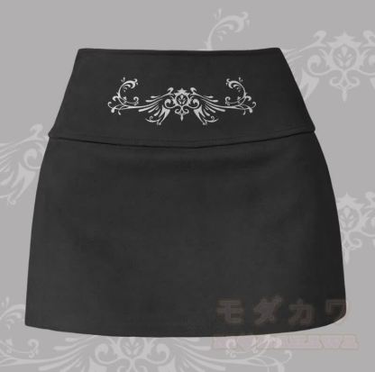 MODAKAWA ウィングトーテムグラフィックスリットミニスカート - 黒 - XL - image 1