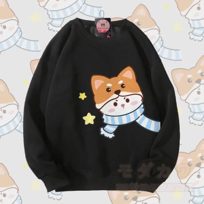 MODAKAWA スカーフ キティ グラフィック カップル お揃い ユニセックス スウェットシャツ - 黒 - 5XL - image 4