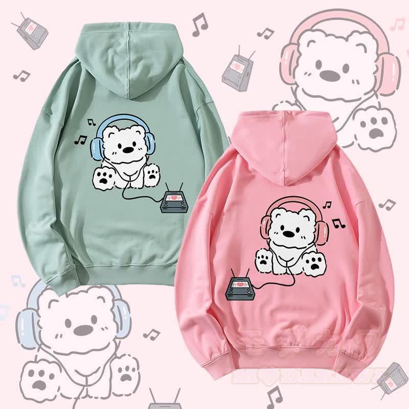 MODAKAWA ヘッドホンベア グラフィック カップル マッチング パーカー - image 1