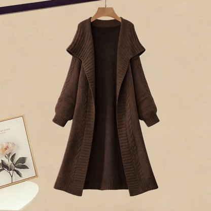 ニットセーター、カーディガン、セーター、ワイドレッグパンツスカートのマッチングコーデ - Cardigan Sweater - XL - image 3