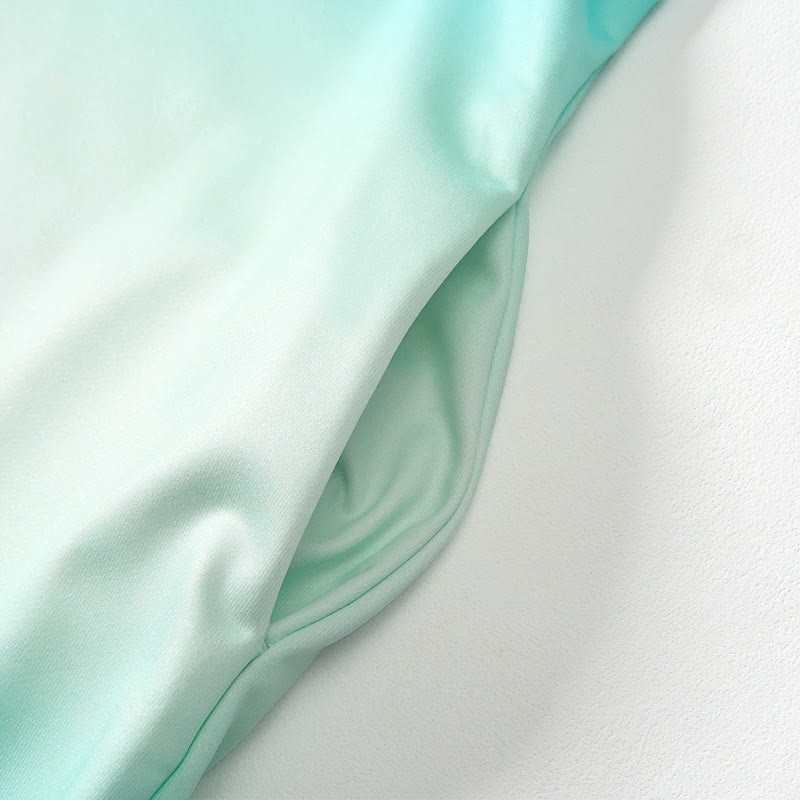 MODAKAWA グラデーション キュート カエル フード付き スウェットシャツ ドレス サイドポケット付き - image 4