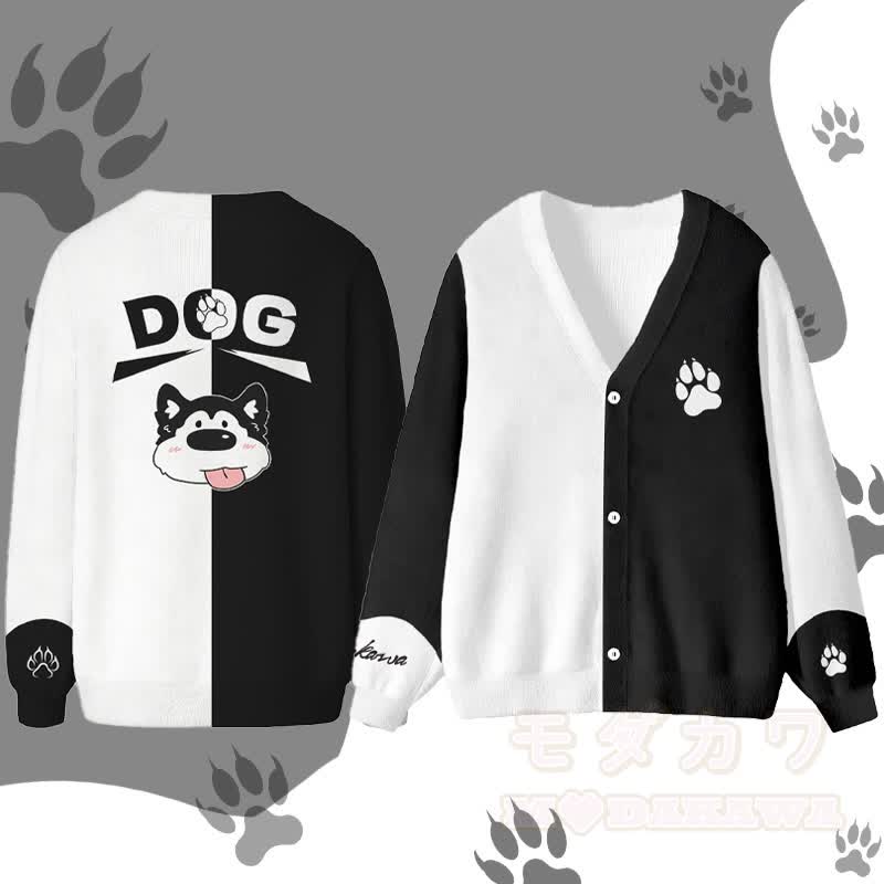 MODAKAWA タンアウトドッググラフィックカーディガントップス - 黒 - 4XL - image 3