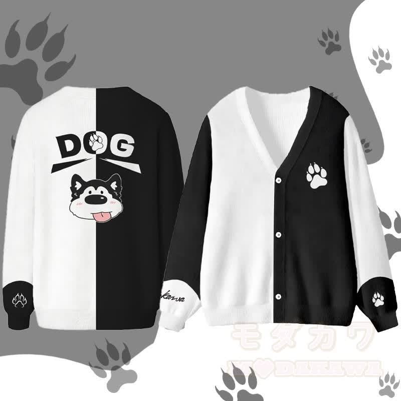 MODAKAWA タンアウトドッググラフィックカーディガントップス - 黒 - 4XL - image 3