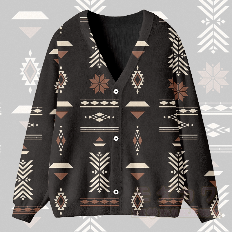 MODAKAWA ジオメトリックグラフィックカーディガントップス - 黒 - 4XL - image 3