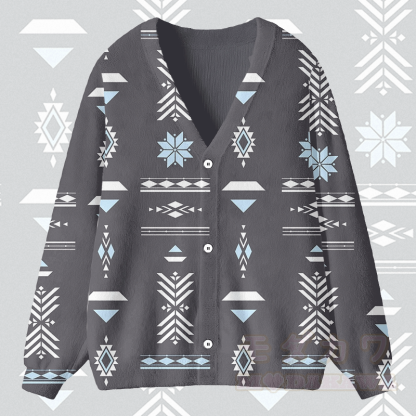 MODAKAWA ジオメトリックグラフィックカーディガントップス - グレー - 4XL - image 2